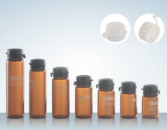 Round Glass Bottle with peel off cap